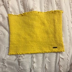 yellow hollister tube top